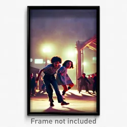 Pixel Art Poster - Agitated Ghetto (8 Bit Psychedelic Trippy Video Game Print)