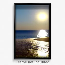 Pixel Art Poster - Shiny Beach (8 Bit Psychedelic Trippy Weird Video Game Print)