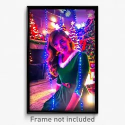 Pixel Art Poster - Negligible Christmas (8 Bit Psychedelic Video Game Print)