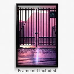 Pixel Art Poster - Hard To Find Gate (8 Bit Psychedelic Trippy Video Game Print)