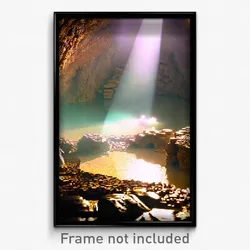 Pixel Art Poster - Dry Grotto (8 Bit Psychedelic Trippy Weird Video Game Print)