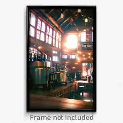 Pixel Art Poster - Tiny Brewery (8 Bit Psychedelic Trippy Video Game Print)