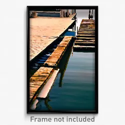 Pixel Art Poster - Rundown Dock (8 Bit Psychedelic Trippy Video Game Print)