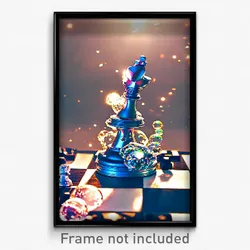Pixel Art Poster - Bubbly Chess Piece (8 Bit Psychedelic Video Game Print)