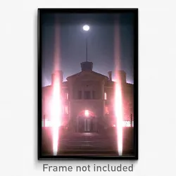 Pixel Art Poster - Menacing Estate (8 Bit Psychedelic Trippy Video Game Print)