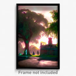 Pixel Art Poster - Musty Grove (8 Bit Psychedelic Trippy Weird Video Game Print)