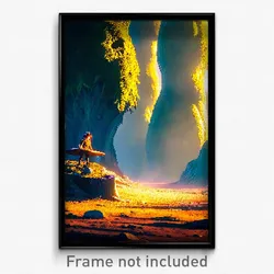 Pixel Art Poster - Humble Hollow (8 Bit Psychedelic Trippy Video Game Print)
