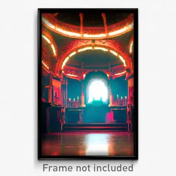 Pixel Art Poster - Strange Den (8 Bit Psychedelic Trippy Weird Video Game Print)