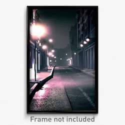Pixel Art Poster - Gray Street (8 Bit Psychedelic Trippy Weird Video Game Print)
