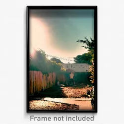 Pixel Art Poster - Unkempt Yard (8 Bit Psychedelic Trippy Video Game Print)