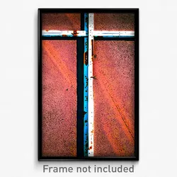 Pixel Art Poster - Rusty Crossroad (8 Bit Psychedelic Trippy Video Game Print)