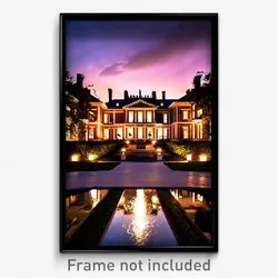 Pixel Art Poster - Magnificent Mansion (8 Bit Psychedelic Video Game Print)