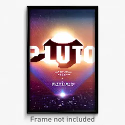 Pixel Art Poster - Novel Pluto (8 Bit Psychedelic Trippy Weird Video Game Print)