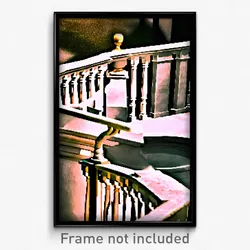 Pixel Art Poster - Beloved Balustrade (8 Bit Psychedelic Video Game Print)
