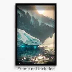 Pixel Art Poster - Grimy Iceberg (8 Bit Psychedelic Trippy Video Game Print)