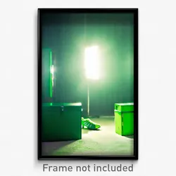 Pixel Art Poster - Green Shoebox (8 Bit Psychedelic Trippy Video Game Print)