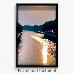 Pixel Art Poster - Spotless Waterway (8 Bit Psychedelic Trippy Video Game Print)