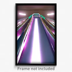 Pixel Art Poster - Shiny Ramp (8 Bit Psychedelic Trippy Weird Video Game Print)
