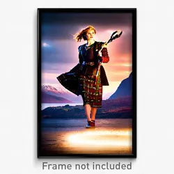 Pixel Art Poster - Buzzing Highland (8 Bit Psychedelic Trippy Video Game Print)