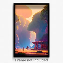 Pixel Art Poster - Worldly Outback (8 Bit Psychedelic Trippy Video Game Print)