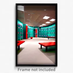 Pixel Art Poster - Marvelous Locker Room (8 Bit Psychedelic Video Game Print)