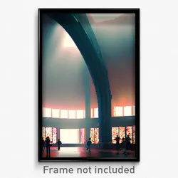 Pixel Art Poster - Digital Rookery (8 Bit Psychedelic Trippy Video Game Print)
