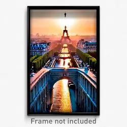 Pixel Art Poster - Superb Paris (8 Bit Psychedelic Trippy Video Game Print)