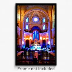 Pixel Art Poster - Impeccable Synagogue (8 Bit Psychedelic Video Game Print)
