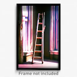 Pixel Art Poster - Old Fashioned Ladder (8 Bit Psychedelic Video Game Print)