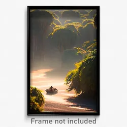 Pixel Art Poster - Imaginary Savannah (8 Bit Psychedelic Video Game Print)