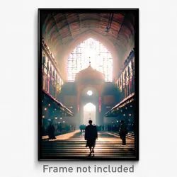 Pixel Art Poster - Monumental Bazaar (8 Bit Psychedelic Trippy Video Game Print)