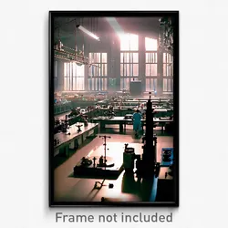 Pixel Art Poster - Massive Laboratory (8 Bit Psychedelic Video Game Print)