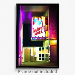Pixel Art Poster - Perfect Motel (8 Bit Psychedelic Trippy Video Game Print)