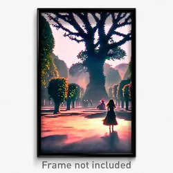 Pixel Art Poster - Zealous Grove (8 Bit Psychedelic Trippy Video Game Print)