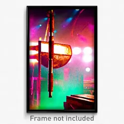 Pixel Art Poster - Rusty Discotheque (8 Bit Psychedelic Trippy Video Game Print)