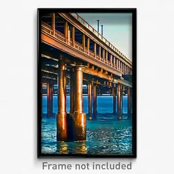 Pixel Art Poster - Bronze Pier (8 Bit Psychedelic Trippy Weird Video Game Print)