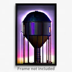Pixel Art Poster - Vivacious Silo (8 Bit Psychedelic Trippy Video Game Print)