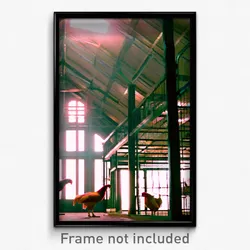 Pixel Art Poster - Exotic Coop (8 Bit Psychedelic Trippy Weird Video Game Print)