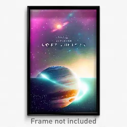 Pixel Art Poster - Lost Jupiter (8 Bit Psychedelic Trippy Video Game Print)