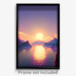 Pixel Art Poster - Marvelous Isthmus (8 Bit Psychedelic Trippy Video Game Print)