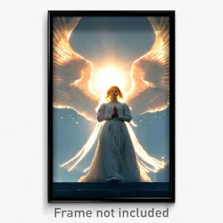 Pixel Art Poster - Angelic Muster (8 Bit Psychedelic Trippy Video Game Print)
