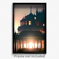 Pixel Art Poster - Conventional Belvedere (8 Bit Psychedelic Video Game Print)
