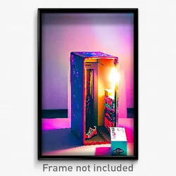 Pixel Art Poster - Unique Shoebox (8 Bit Psychedelic Trippy Video Game Print)