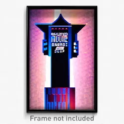 Pixel Art Poster - Agitated Movie Awards (8 Bit Psychedelic Video Game Print)