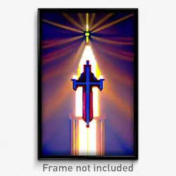 Pixel Art Poster - Familiar Tabernacle (8 Bit Psychedelic Video Game Print)