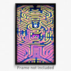 Pixel Art Poster - Ample Maze (8 Bit Psychedelic Trippy Weird Video Game Print)