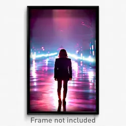 Pixel Art Poster - Velvety Thoroughfare (8 Bit Psychedelic Video Game Print)