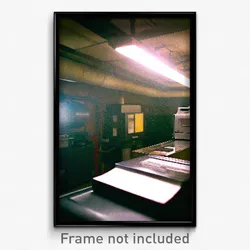 Pixel Art Poster - Underground Printer (8 Bit Psychedelic Video Game Print)