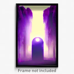 Pixel Art Poster - Violet Henge (8 Bit Psychedelic Trippy Video Game Print)