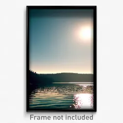 Pixel Art Poster - Bleak Lake (8 Bit Psychedelic Trippy Weird Video Game Print)